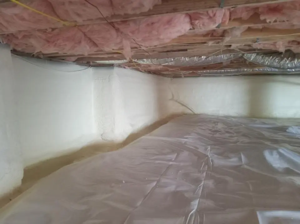 Crawl space encapsulation with closed-cell spray foam for Metal Roof Coating in Carrollton